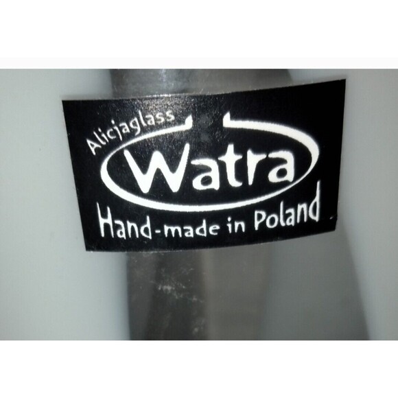 Watra Alicjaglass White Vase Handmade In Poland 11” Tall Art Glass Hand Crafted - Picture 4 of 4